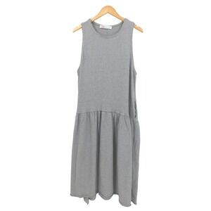 Free‎ People Beach Gray Drop Waist Midi Dress Size Large
